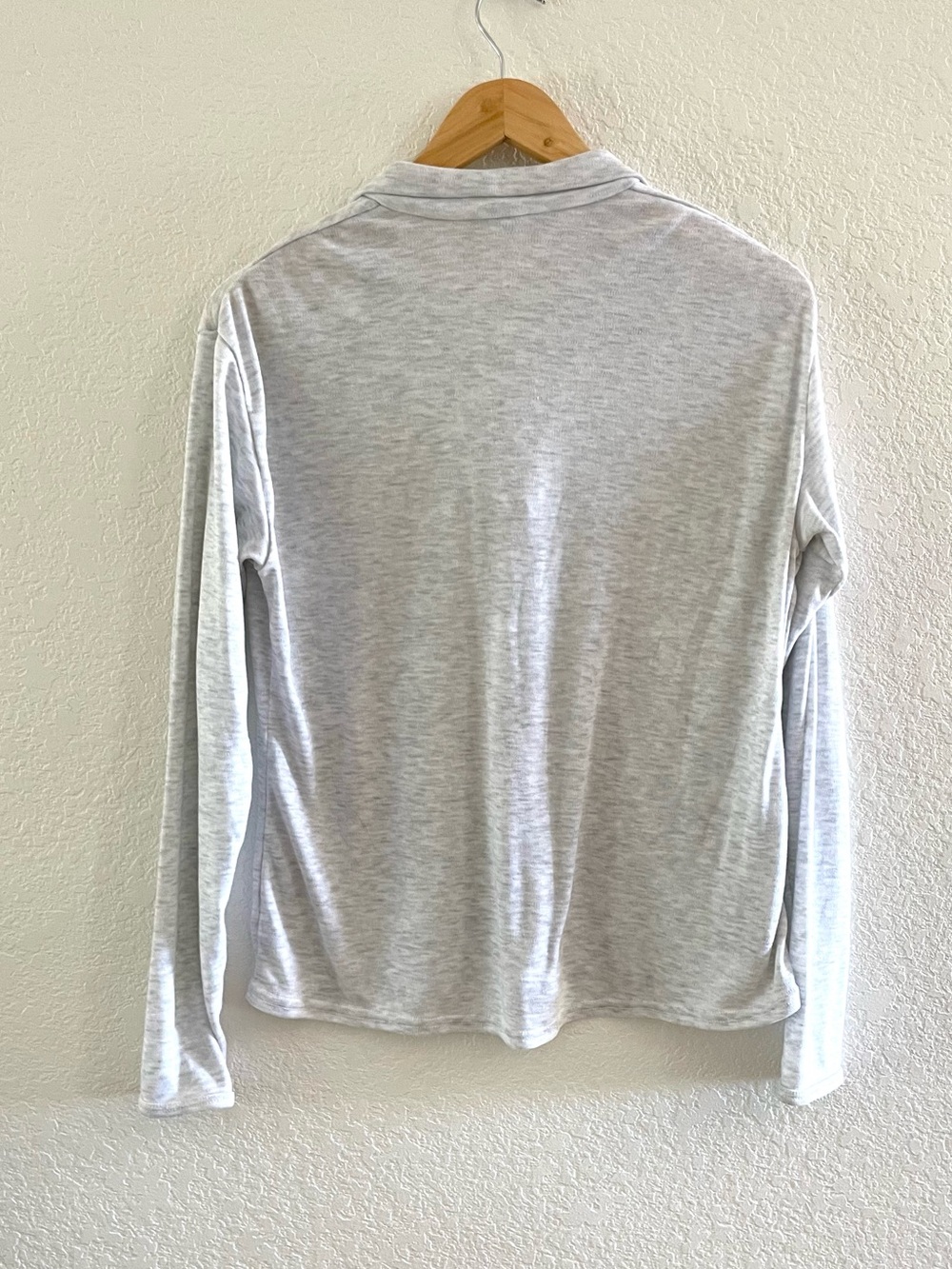 Vintage Patagonia Light Gray Long-Sleeve Half-Zip Pullover Baselayer Sz Large - Picture 3 of 8